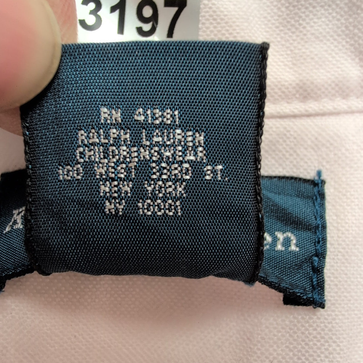 Chemise Ralph Lauren Femme XS / S Rose Pâle Logo Marron 100% Coton