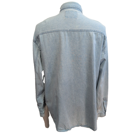 Levi's Chemise Jean Bleu Clair Vintage Boutons Métal 2 Poches Coton Taille L