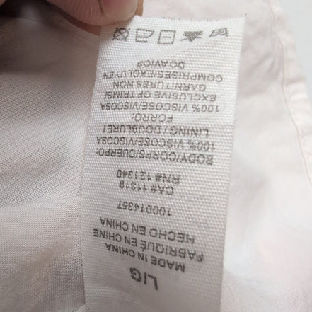 Robe d'été Fleurie Blanche Rose Viscose Bretelles Réglables Taille L