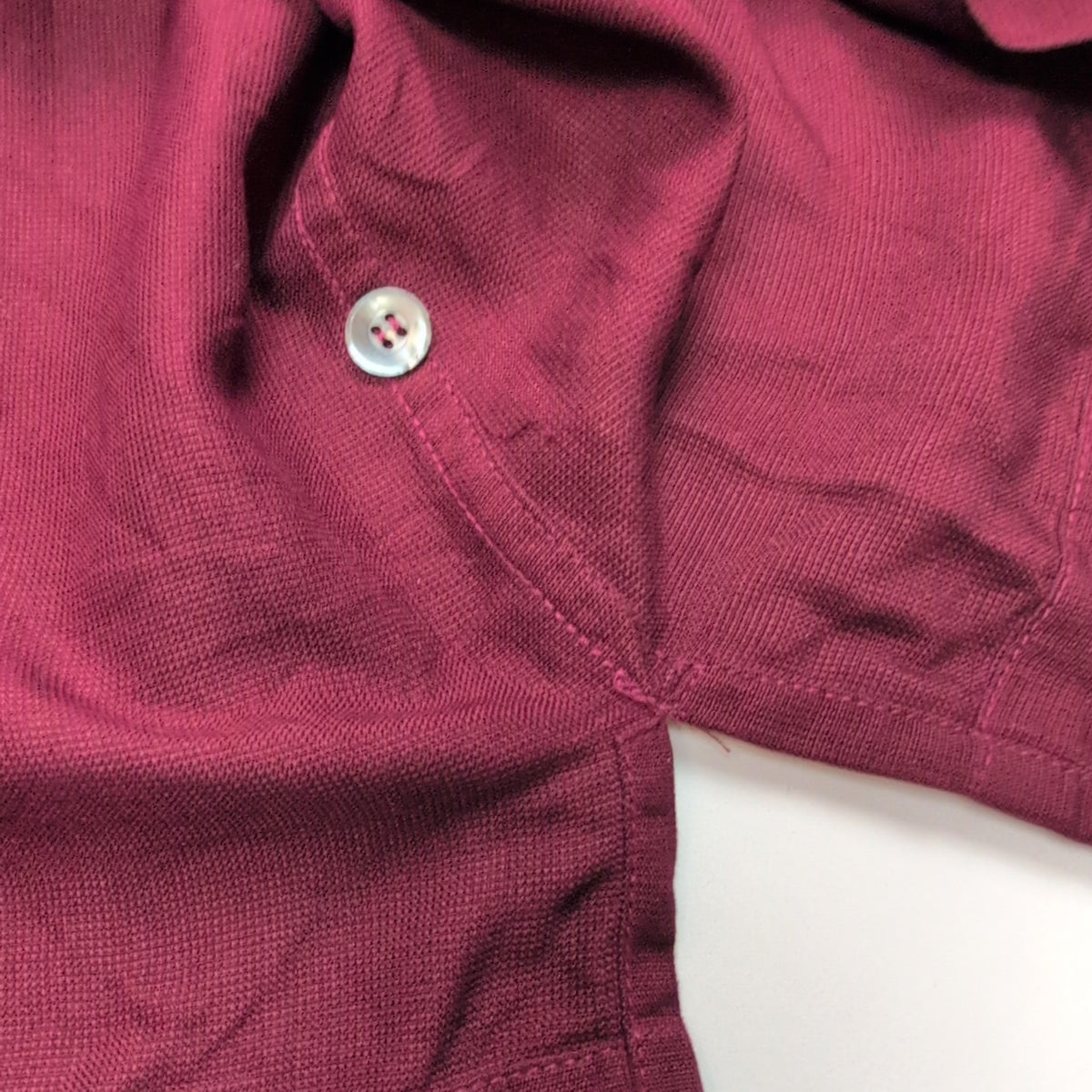 Chemise Hawaïenne Brandini Soie Bordeaux Boutons effet Coquillage L