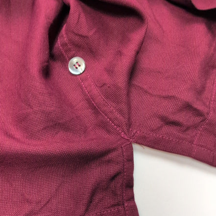 Chemise Hawaïenne Brandini Soie Bordeaux Boutons effet Coquillage L