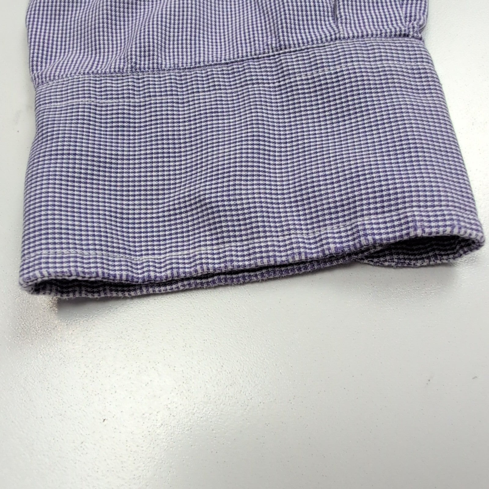 Chemise Ralph Lauren M Violet Bleu Fins Carreaux Manches Longues