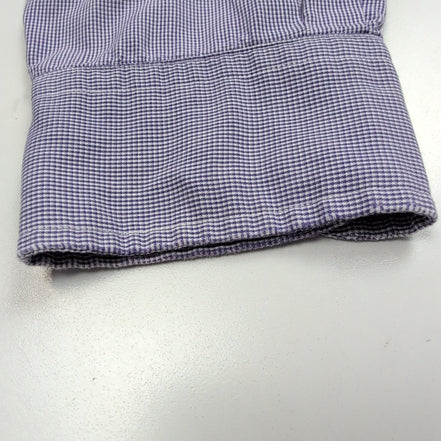 Chemise Ralph Lauren M Violet Bleu Fins Carreaux Manches Longues