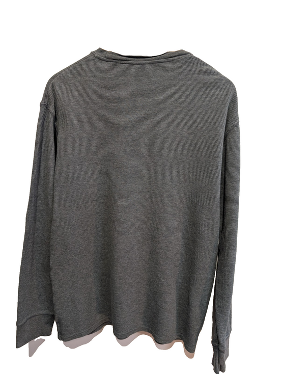 Pull Polo Ralph Lauren Sleepwear L Gris 100% Coton Logo Manches Longues