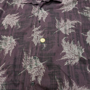 👕 Chemise CHAPS Ralph Lauren XXL (2XL) Vintage 100% Coton Violet Motif Palmiers