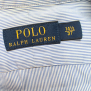 Chemise Polo Ralph Lauren S M Bleue Rayures Logo Marine Col Classique Shirt