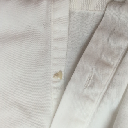 Chemise Nautica vintage col pointe L blanche coton logo brodé rare manches long