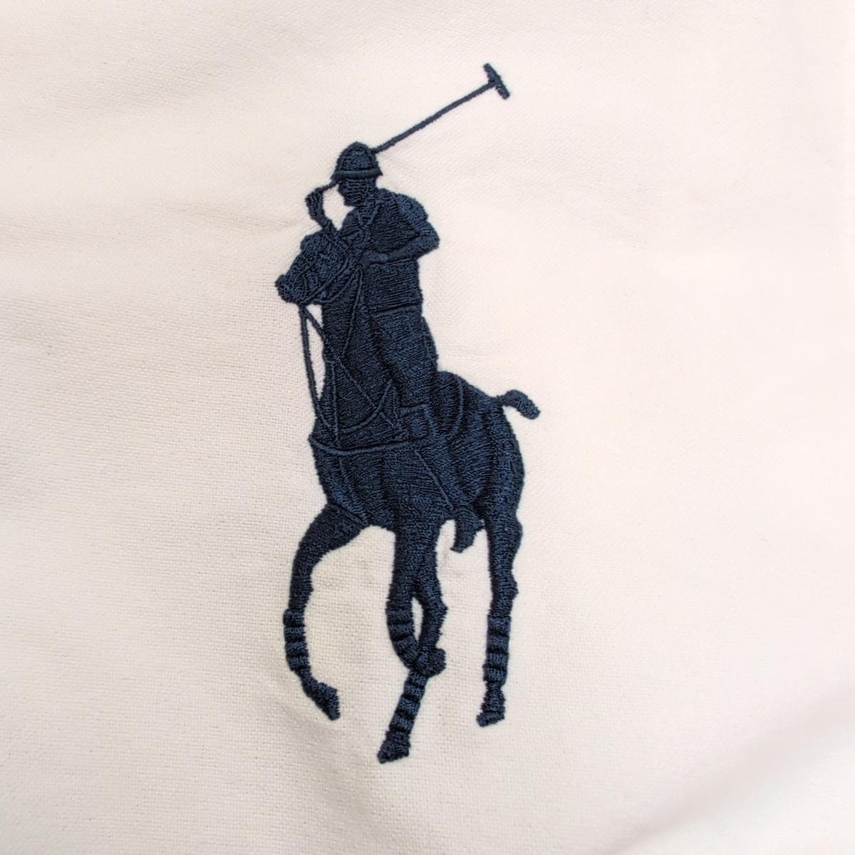 Chemise Ralph Lauren Classic Fit M Blanche Big Logo Bleu Marine N°3