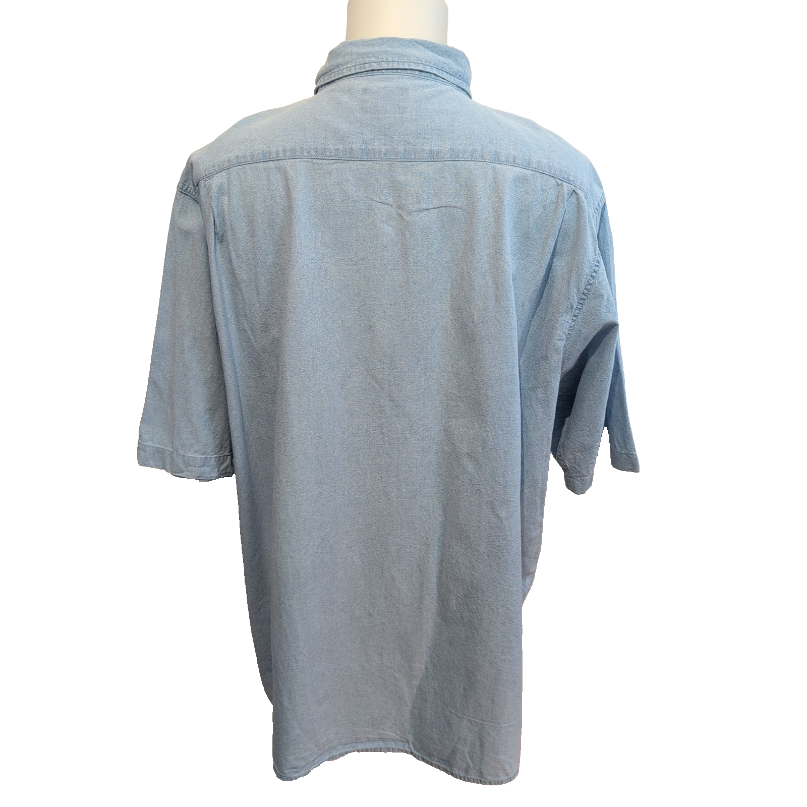 Chemise Wrangler bleue effet jean poches manches courtes 2XL