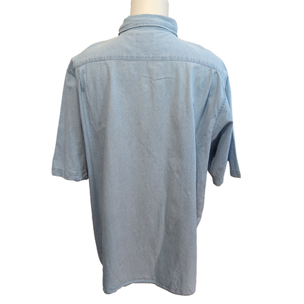 Chemise Wrangler bleue effet jean poches manches courtes 2XL