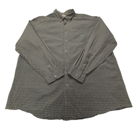 Chemise L.L. Bean kaki à petits carreaux taille XXL #140e