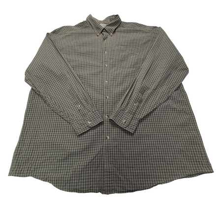 Chemise L.L. Bean kaki à petits carreaux taille XXL #140e