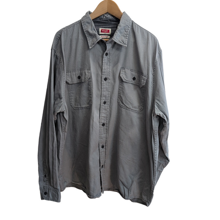 Chemise Wrangler grise uni taille XL #183e
