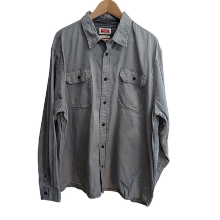 Chemise Wrangler grise uni taille XL #183e
