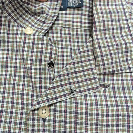 Chemise Polo Ralph Lauren Caldwell USA L Carreaux Rare Poche manches courtes