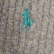 Écharpe Polo Ralph Lauren Marron Côtelée Laine d'Agneau & Angora