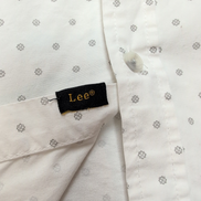 Chemise Lee stretch blanche à motifs manches courtes à poche taille XL