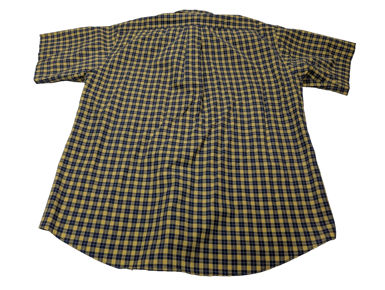 Chemise Tommy Hilfiger jaune à carreaux manches courtes taille L Vintage homme