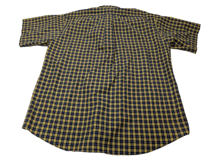 Chemise Tommy Hilfiger jaune à carreaux manches courtes taille L Vintage homme