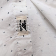 Chemise Wrangler Western Stretch Blanche à Motifs - Taille XL (Coupe Longue)
