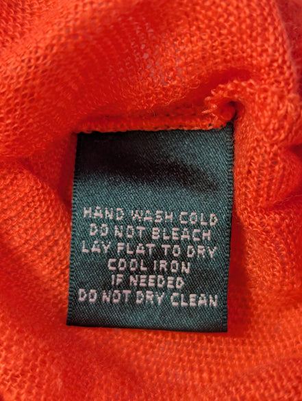 Haut femme LAUREN Ralph Lauren orange 100% lin manches courtes taille S