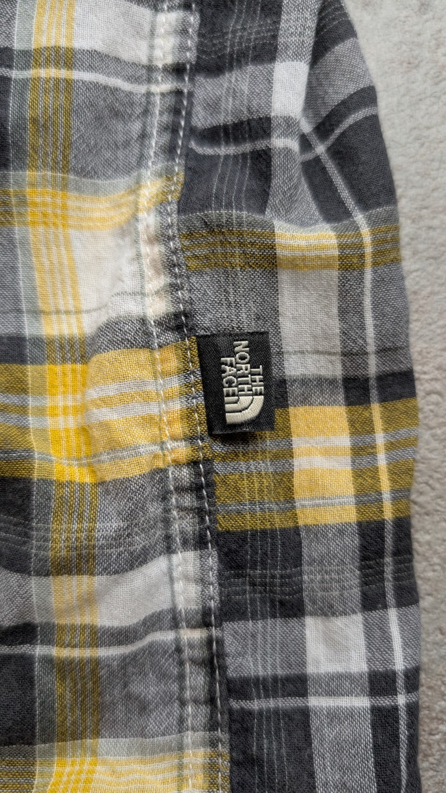 Chemise manches courtes The North face TNF jaune à carreaux taille XL #ch32
