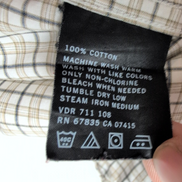 Chemise Nautica M Crème à Carreaux 100% Coton Manches Courtes