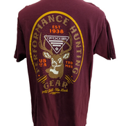COLUMBIA PFG T-Shirt Homme L Bordeaux Pêche Logo Vintage Fishing Outdoor |101T