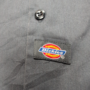 Chemise Dickies L Noir Gris Manches courtes 2 Poches Workwear Poche Stylo