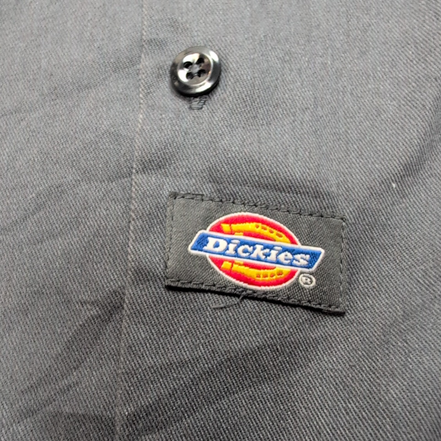 Chemise Dickies L Noir Gris Manches courtes 2 Poches Workwear Poche Stylo