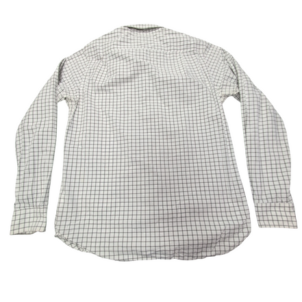 Chemise Old Navy blanche à carreaux gris taille M #151e