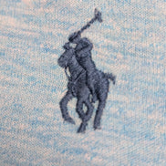Pull Polo Ralph Lauren M turquoise coton Half Zip col zippé logo brodé