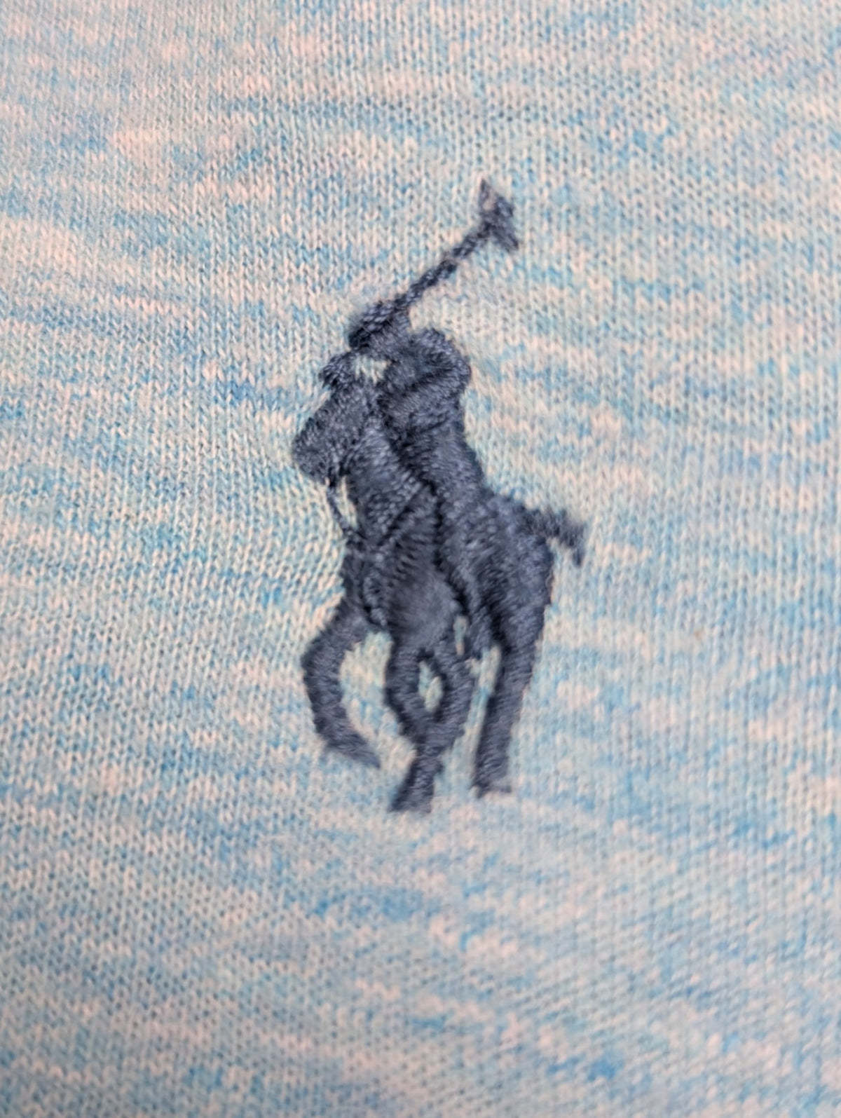 Pull Polo Ralph Lauren M turquoise coton Half Zip col zippé logo brodé