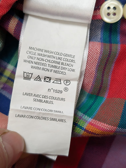 Chemise Ralph Lauren Shirt S Carreaux Multicolores Classic Fit Button Down QR