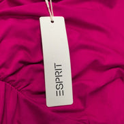 Haut Tunique Esprit Femme XL Rose Fuchsia Décolleté V Manches Longues Neuf
