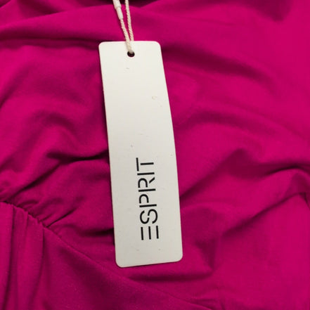 Haut Tunique Esprit Femme XL Rose Fuchsia Décolleté V Manches Longues Neuf