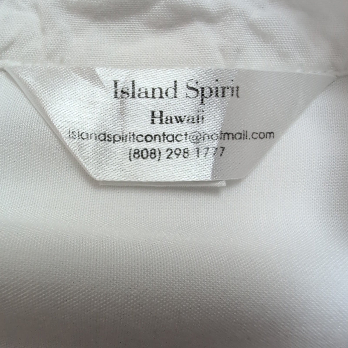 Chemise Hawaïenne Island Spirit Hawaii M Rayonne Fleurs Tropicales Blanc