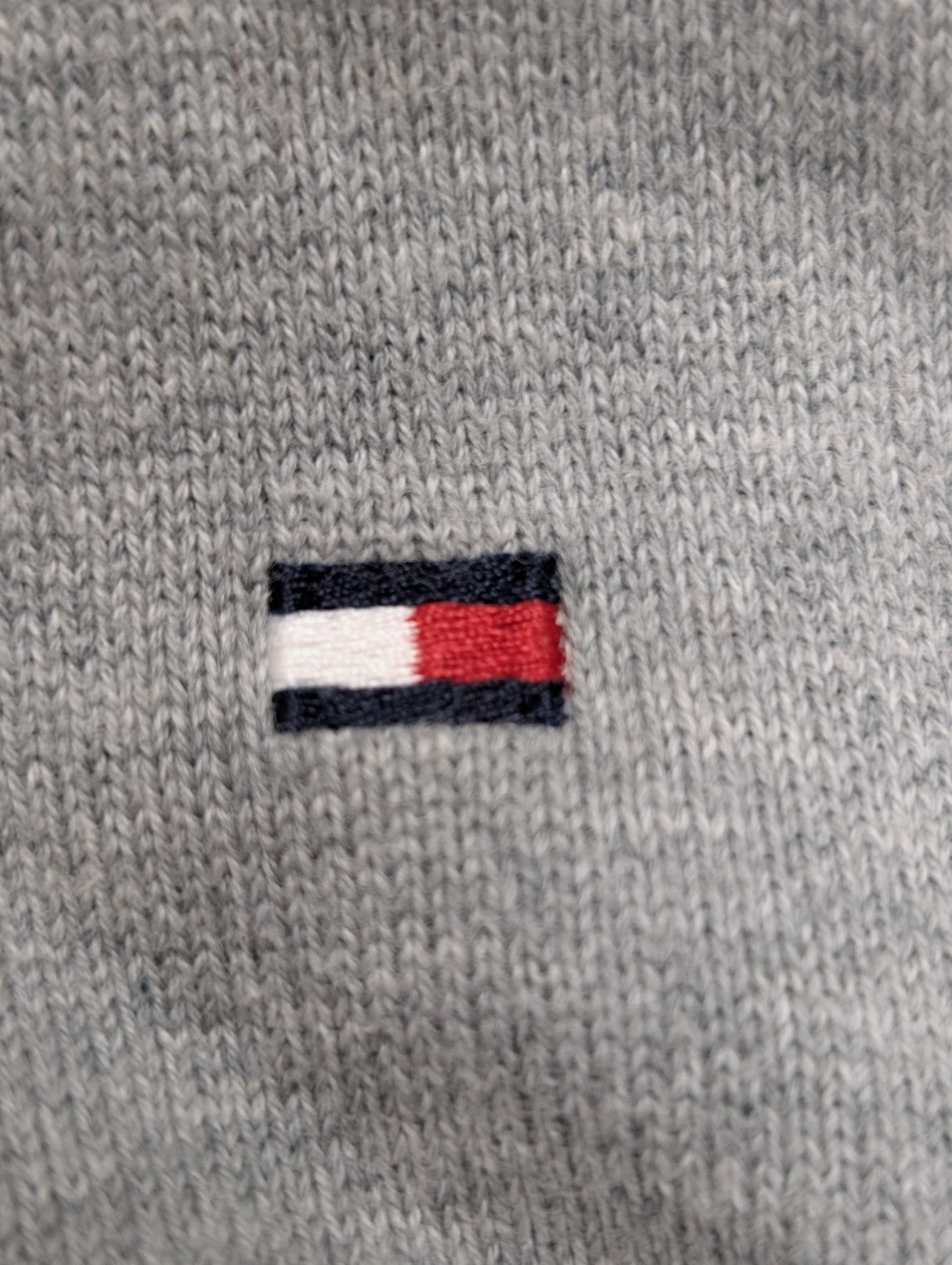 Pull Tommy Hilfiger - Col V - Gris - Taille XL/XXL