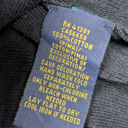 Pull Fin Polo Ralph Lauren Bleu Marine Col V Taille L Logo Rouge | 544WSR