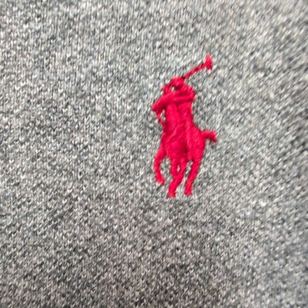 Polo Ralph Lauren Homme L Gris Logo Rouge Polo Manches Courtes Custom Fit