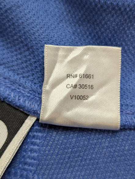 Pull The North Face Femme Col Zippé Microfibre Bleu Made in USA - Taille S