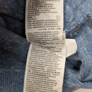 Pull GAP L bleu chiné col rond 80% coton maille fine léger