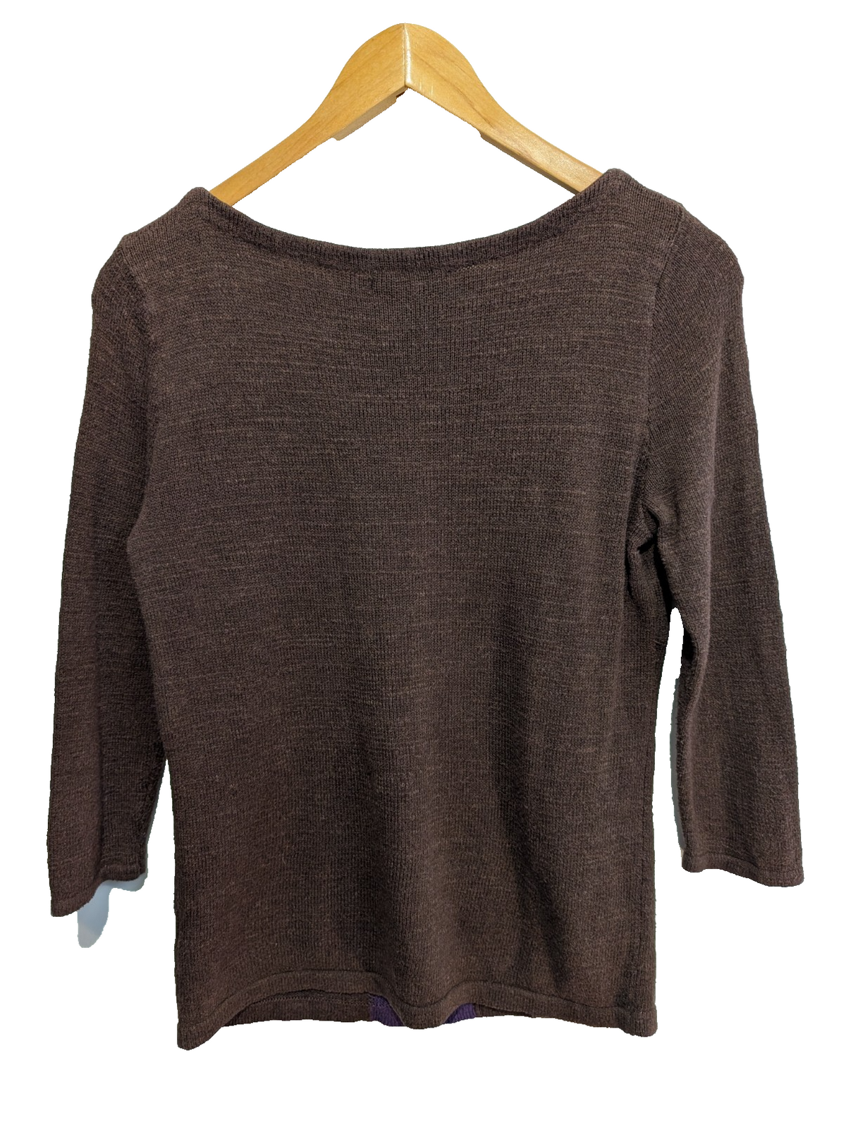 Pull LAUREN Ralph Lauren femme M marron motifs aztèques vert violet col rond