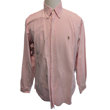Chemise Ralph Lauren L Rose Uni Oxford Coton Logo Marron Manches longues