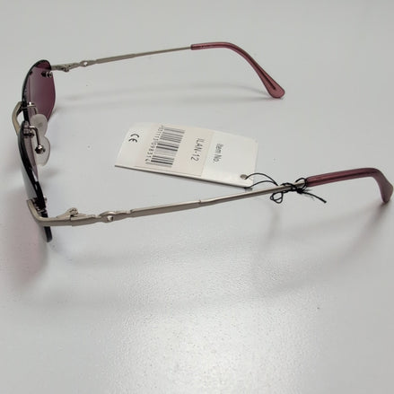 Lunettes de soleil Y2K Branche fine Métal Sans Monture Bordeaux