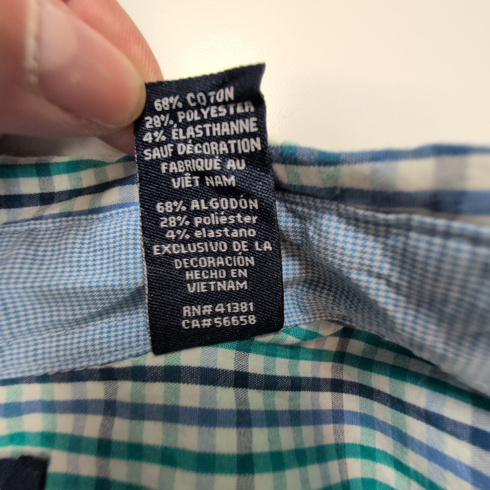 Chemise CHAPS verte et bleue à carreaux taille L #59e