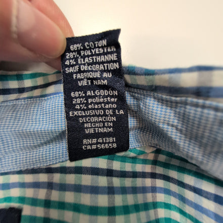 Chemise CHAPS verte et bleue à carreaux taille L #59e