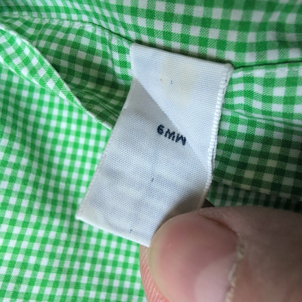 Chemise Ralph Lauren Classic Fit Homme M Vert Vichy Logo Rose Coton