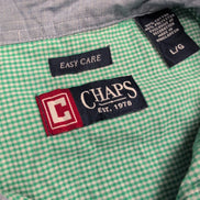 Chemise CHAPS verte à carreaux manches courtes taille L #1e