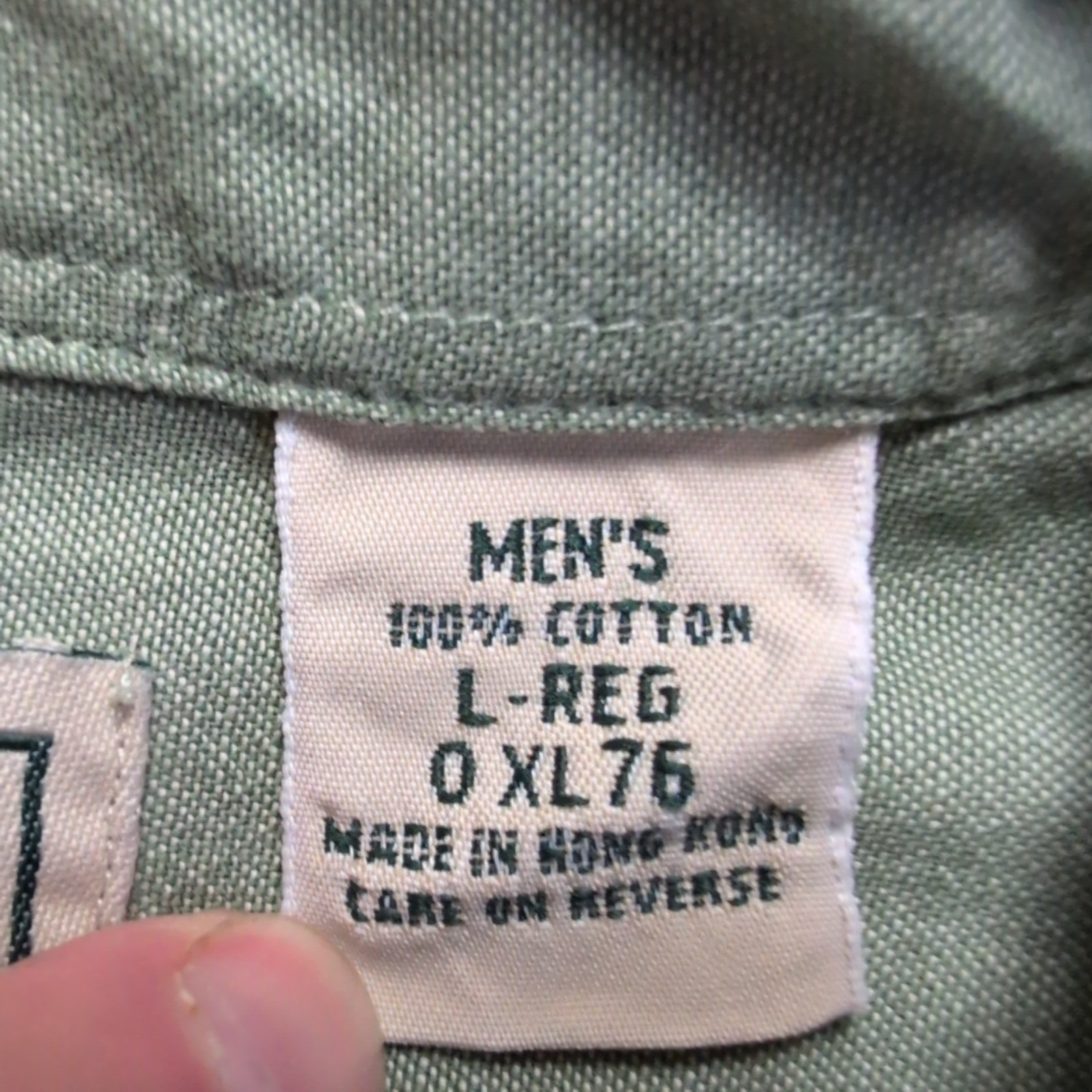 Chemise L.L. Bean verte uni 2 poches taille L